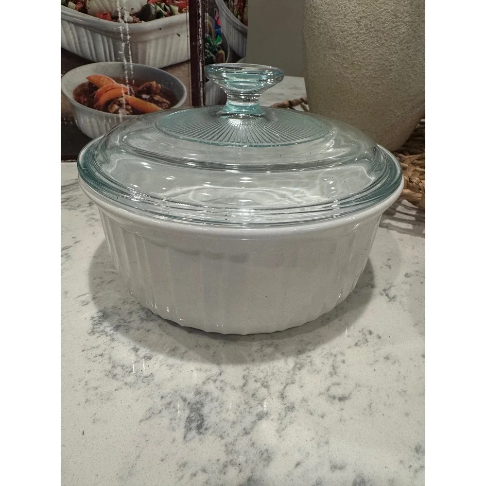 CorningWare French White 9 Piece Bakeware SetStoneware Casserole Dishes WhiteNIB